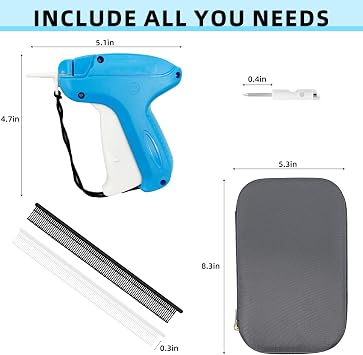 Fine Stitch Gun Mini Stitch Gun Kit for Clothes, Quick Clothing Fixer with 6 Fine Needles, 1000 Fasteners and Case, Speedy Clothing Fixer Stitch Gun for Clothes Quick Stitch Gun for Clothes