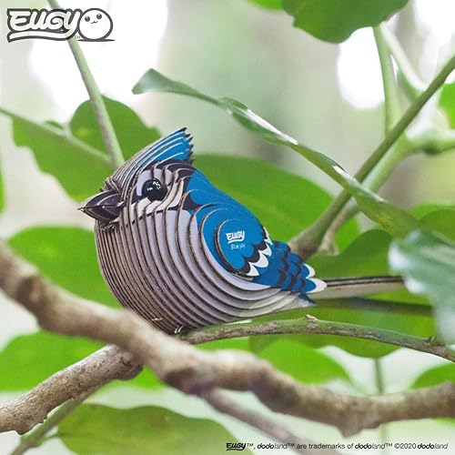 Miniatura 7 de Eugy Blue Jay - Rompecabezas 3D de 26 piezas, respetuoso con el medio ambiente, juguete educativo para niños, niñas y niños a partir de 6 años