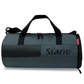 Sfane Polyester 23cms Duffle/Shoulder/Gym Bag for Men & Women with Separate Shoe Compartment (Grey) - image, photos