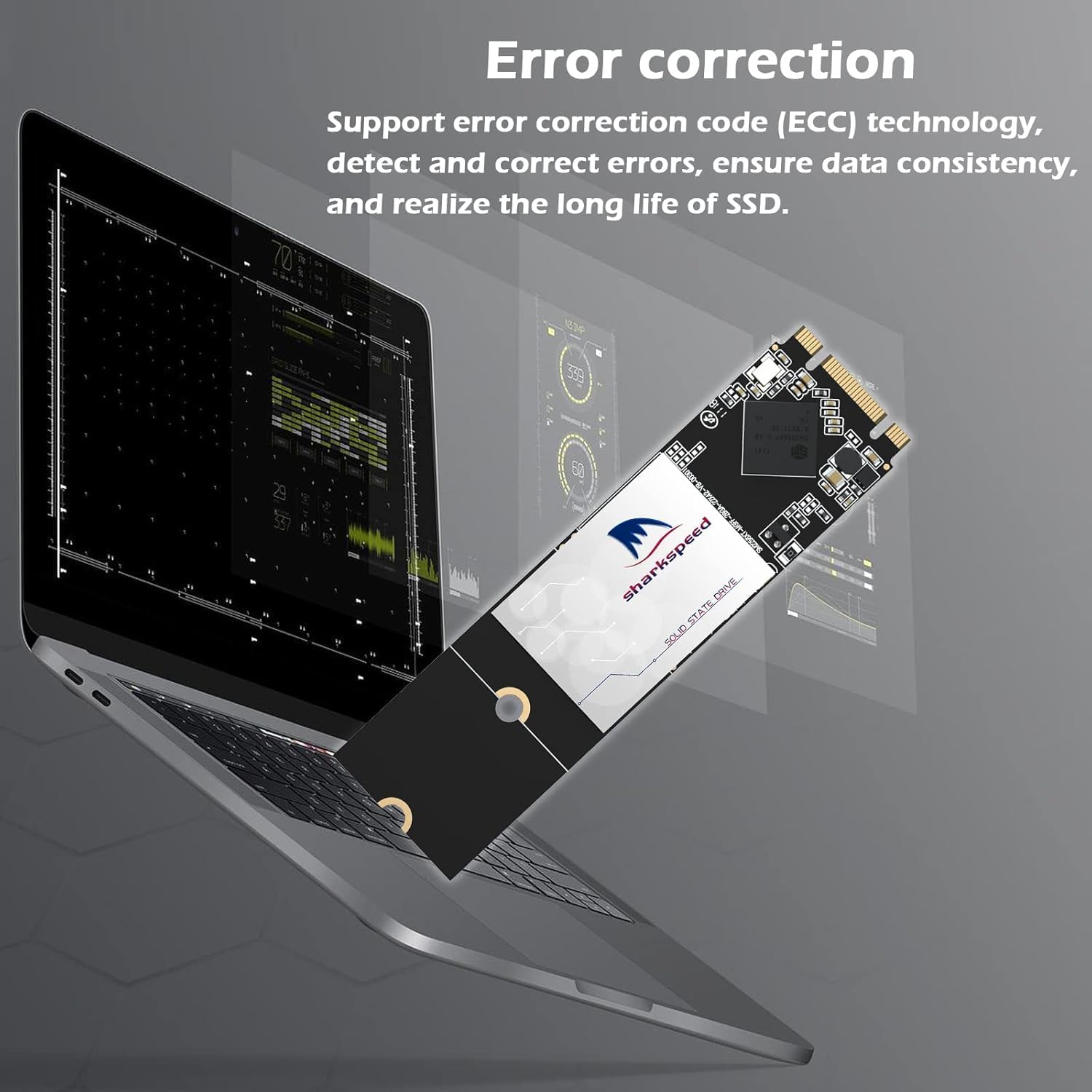SSD M.2 2280 64GB NGFF 3D NAND SATA III 6 Gb/s,Internal Solid State Drive for Notebooks Desktop PC (M.2 2280 64GB)