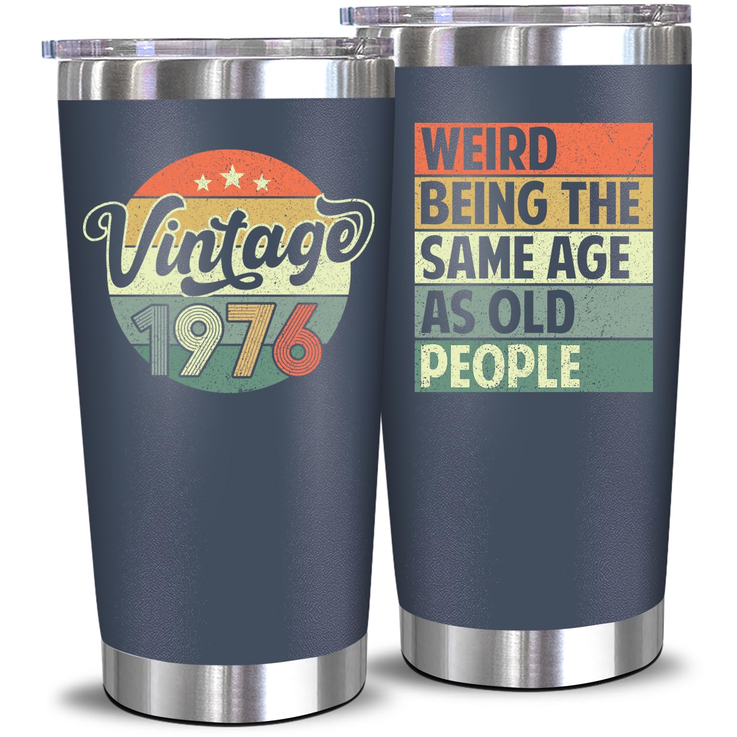 NewEleven 50th Birthday Gifts For Men Women - 1975 50th Birthday Decorations For Him Her - Present For Men Women Turning 50 Year Old Gifts For Mom, Dad, Wife, Husband - 20 Oz Tumbler