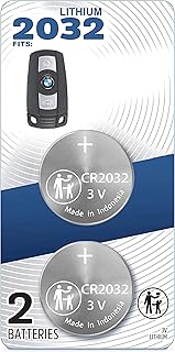 (2 Pack) CR2032 2032 for BMW Remote Key Fob Battery Replacement Original OEM (Bundle with Remote Opening Tool) for 2004-2011 1 3 5 Series E90 E92 Smart Keyless Remote with FCC ID: KR55WK49147