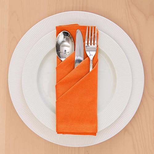 Vista 150 de Encasa XO Juego de 12 servilletas de tela color azul cobalto, 17 x 17 pulgadas, servilletas de cena de algodón de color sólido, servilletas de boda