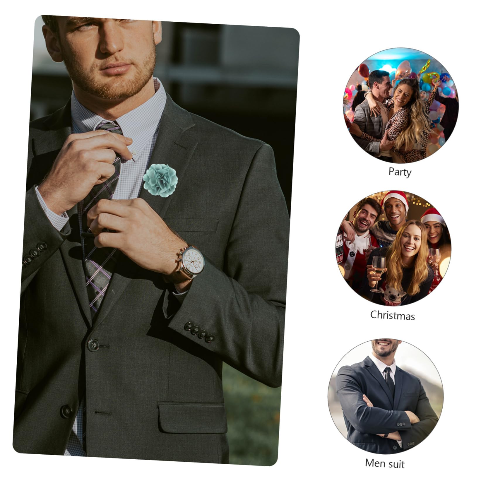 32stücke Herren Blumenbrosche Teiliges Elegante Anstecknadel Für Anzüge Hochwertige Stoffblumen Für Bankett Zeremonien Fotos Stilvolles Accessoire Für Männer