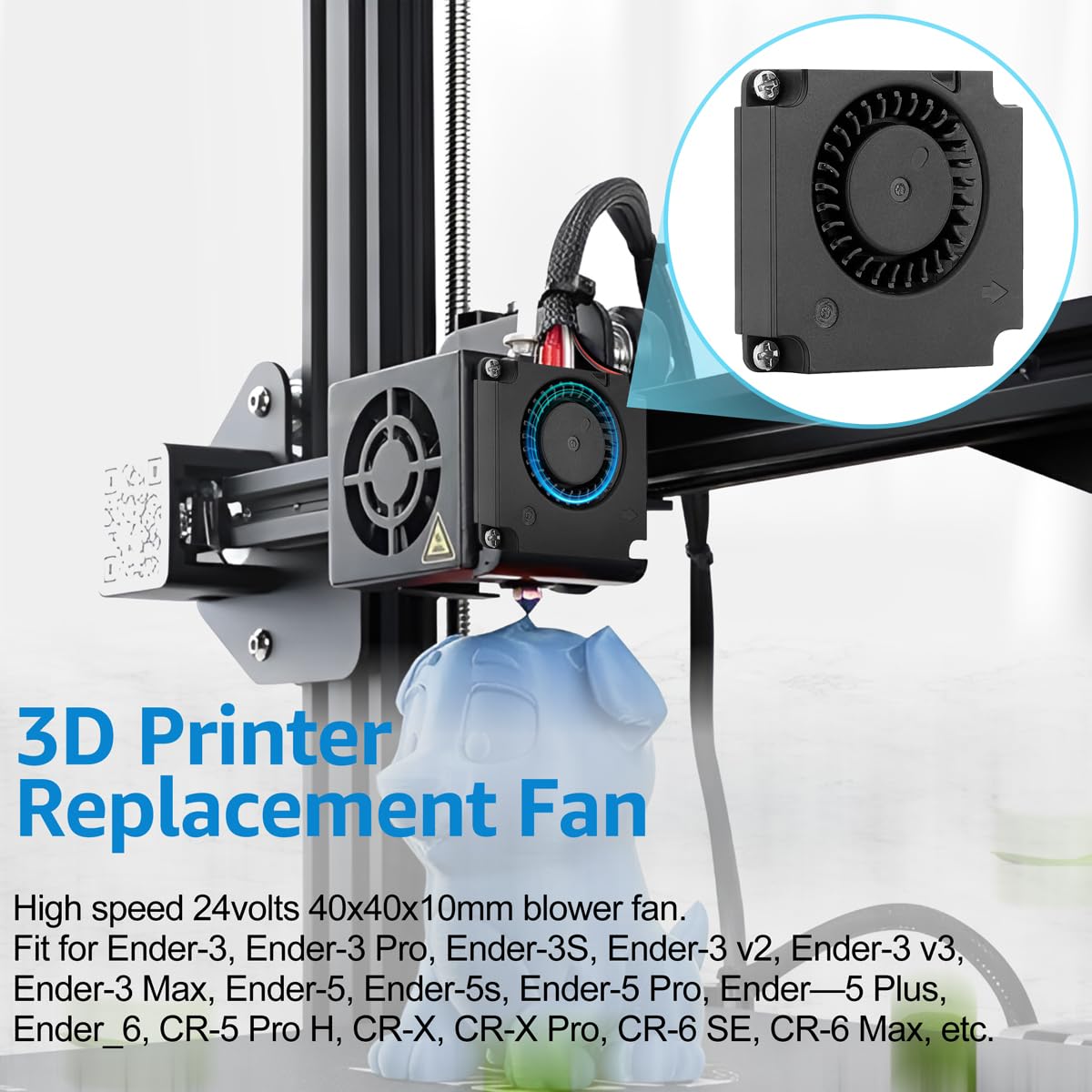 2 Ventole Di Raffreddamento 40x40x10 Mm 24V DC - Cuscinetto Idraulico Per Stampante 3D