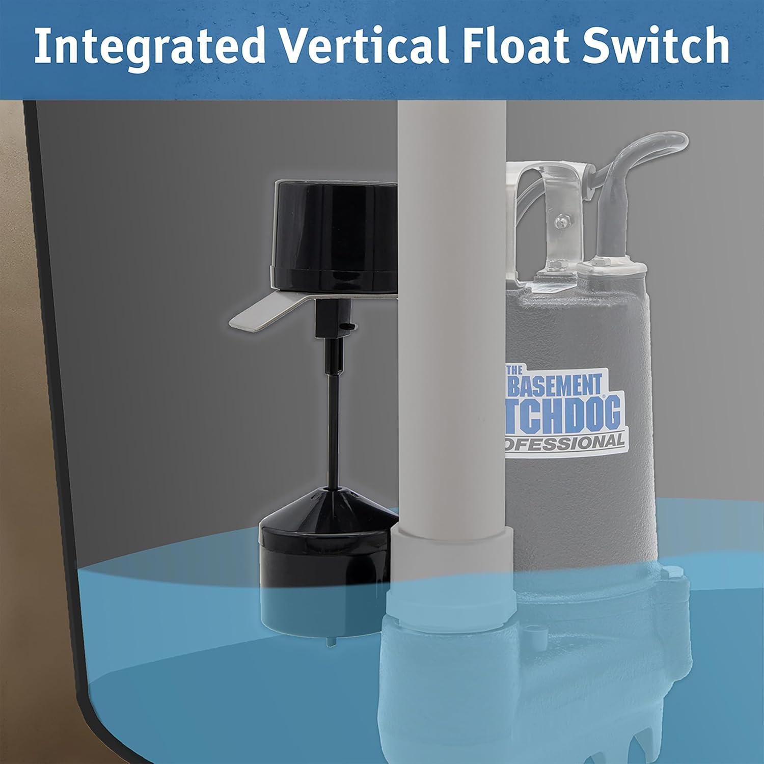 The Basement Watchdog Cast-Iron ½ HP Submersible Sump Pump - Up to 4,300 GPH - Vertical Switch (SI-50V)