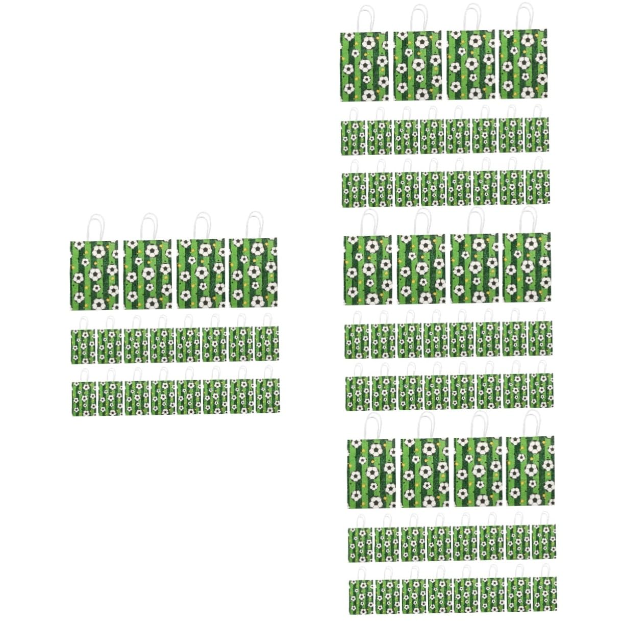 SEWACC 96 Stück Geschenktüten Aus Papier Einkaufstüten Mit Griffen Aufbewahrungsbeutel Kleine Tüten Für Fußball Taschen Mit Griffen Fußball Papiertüten Mit