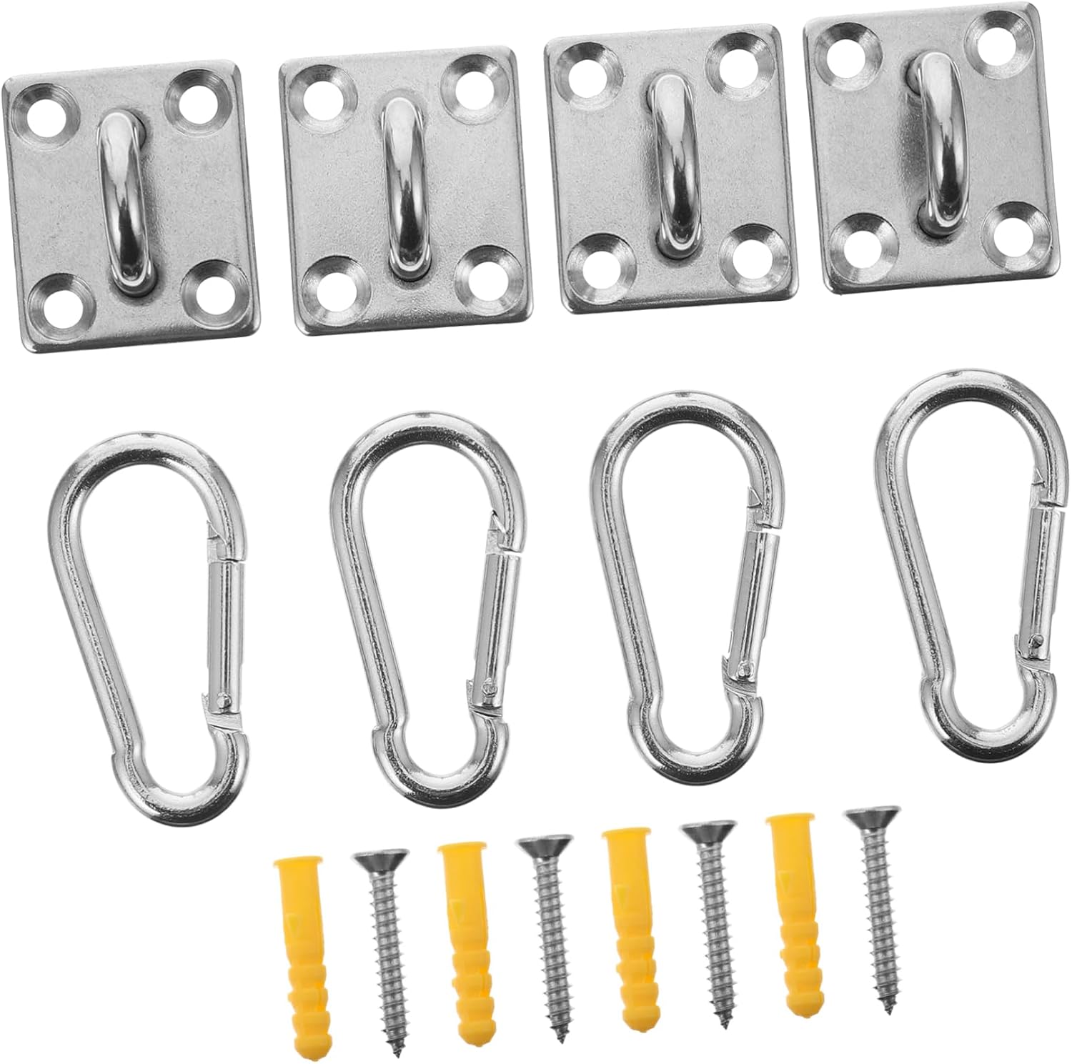 Sosoport Stainless Steel Carabiner Clip Spring Connector Hooks Xmas