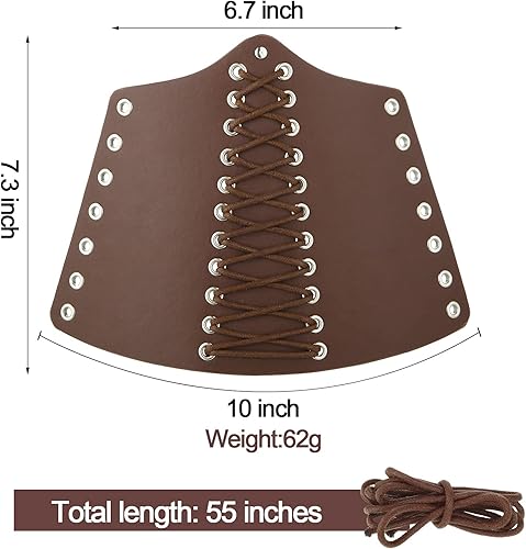 Vista 3 de SATINIOR 3 cinturones de corsé renacentista para mujer, con guanteletes de cuero, cinturón elástico para Halloween, disfraz de mujer