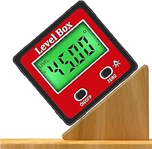 Localizador de ângulo digital com base magnética, medidor de transferidor de caixa de nível, inclinômetro de medição chanfrada, retroiluminação LCD automática para marcenaria, construção, alvenaria