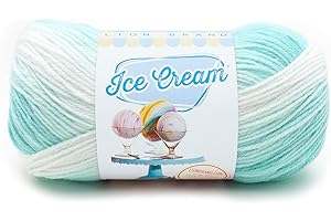 Soft and Snuggly: Lion Brand Ice Cream Baby Yarn in Mint