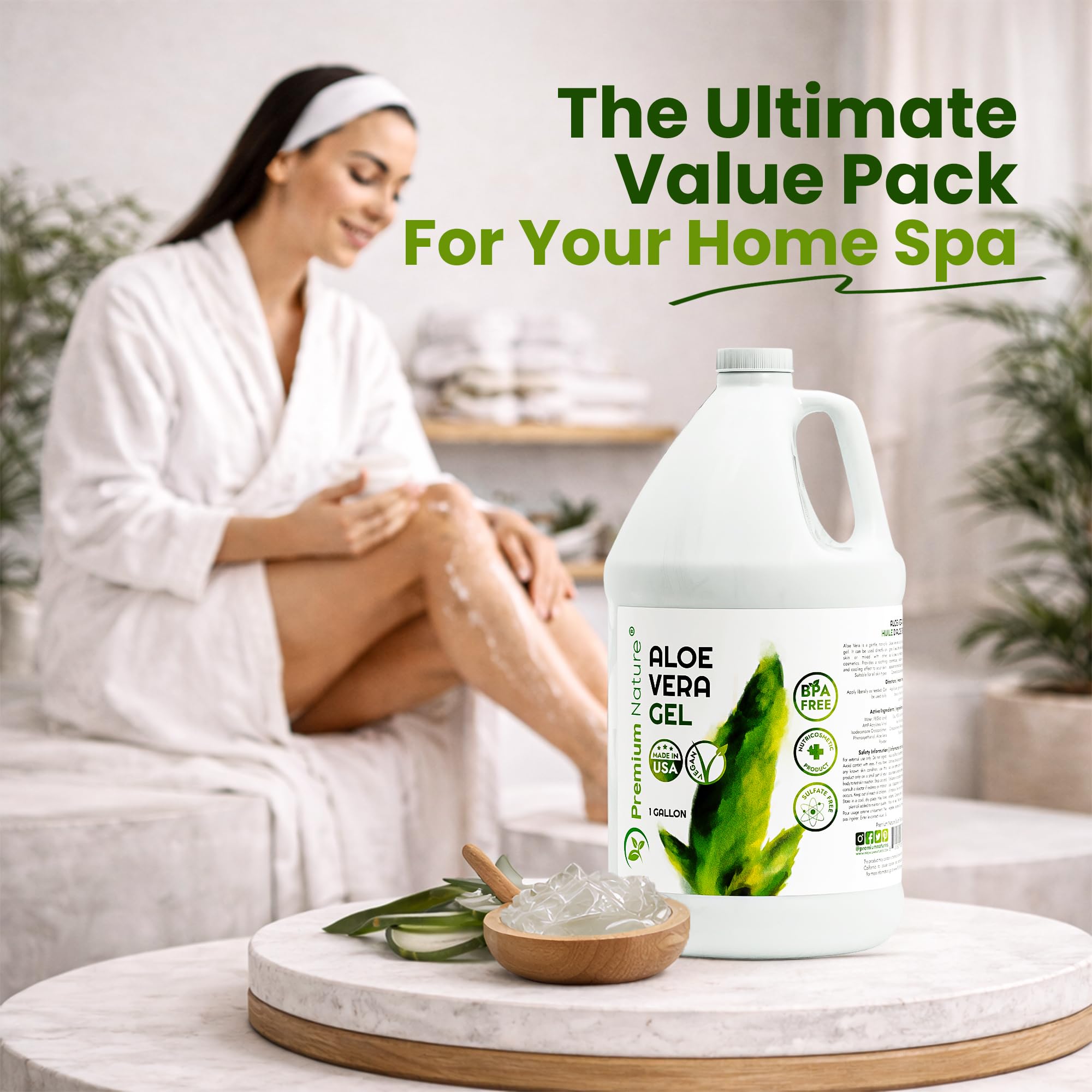 Amazon.com : Premium Nature Pure Aloe Vera Gel For Face & Dry Skin, Sunburn  Relief, Jelly for Skin Moisturizer from Aloe Vera Plant for Hair Aloe Gel 1  Gallon, 128 fl oz :