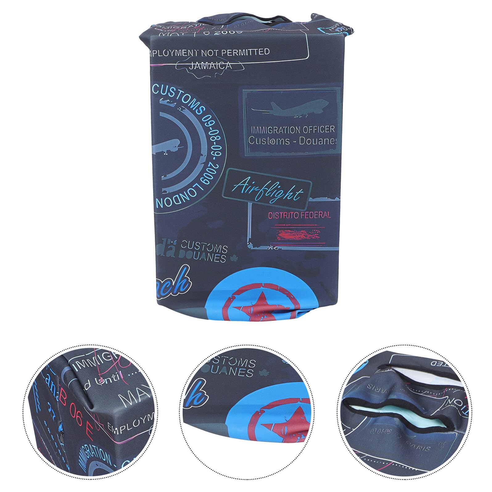 NOLITOY Funda Protectora para Maleta Mediana de Poliéster Elástico Resistente al Polvo y Arañazos para Viaje y Lavable Marino