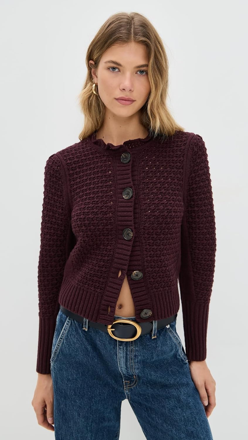Madewell Women's Scalloped Merino Wool Blend Cardigan - Image 2