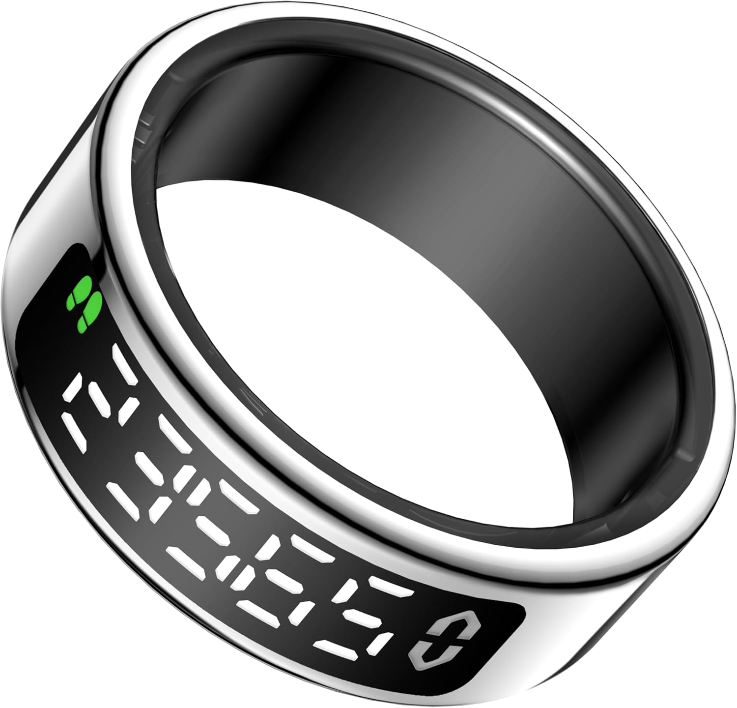 Smart Rings with LED Display Screen, IP68 Waterproof Fitness Rings with Sleep Tracker, Heart Rate and Blood Oxygen Monitoring Functions (Silver, 11)