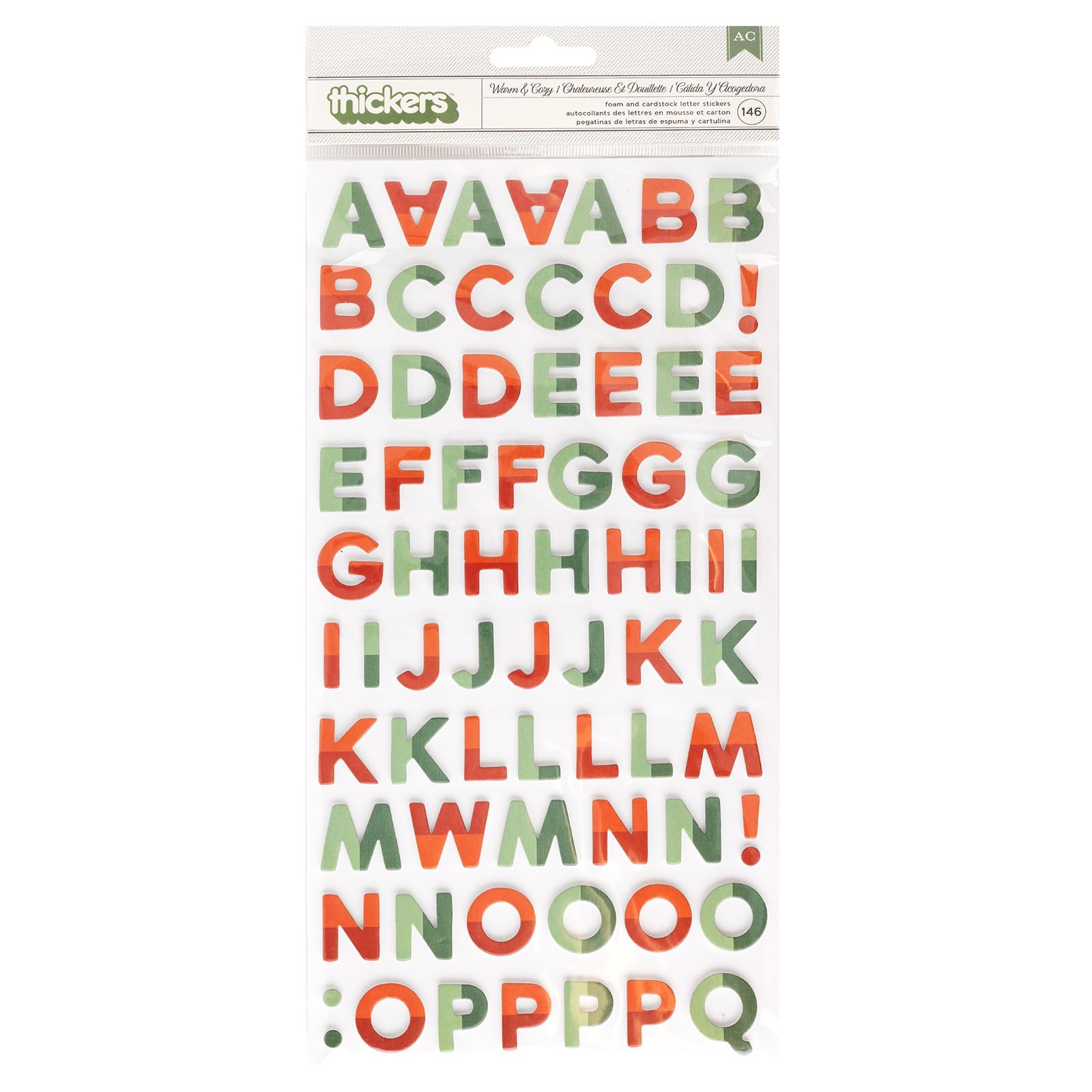 Crate Paper Mittens & Mist alphabet autocollant scrapbooking et stickers lettres Warm & Cozy