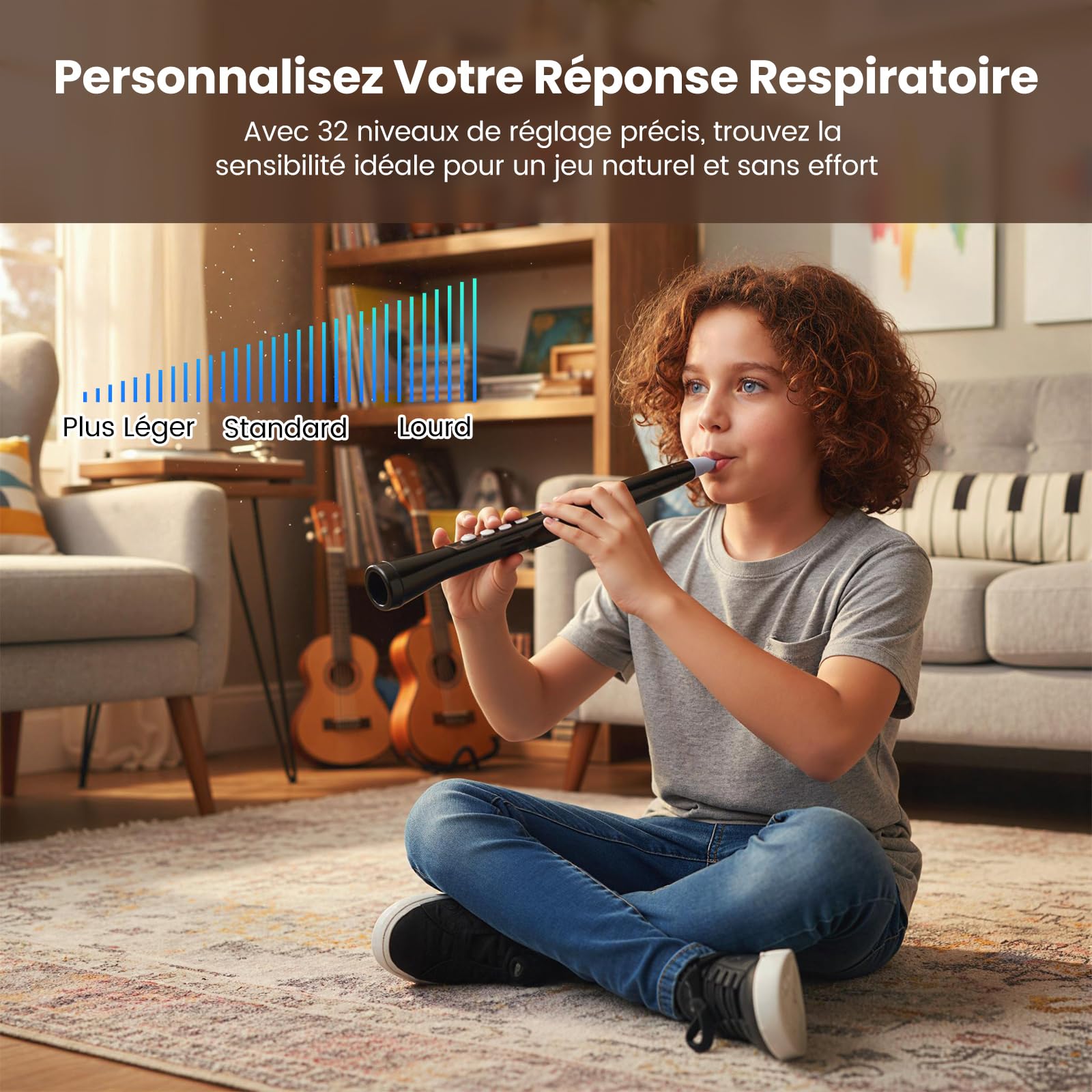 COSTWAY Saxophone Electronique MIDI avec 100 Tons & 2 Doigtés, Instruments à Vent Numériques avec 32 Sensibilités de Soufflage & 2 Becs, Haut-parleur 3W & Sac de Transport pour Débutants