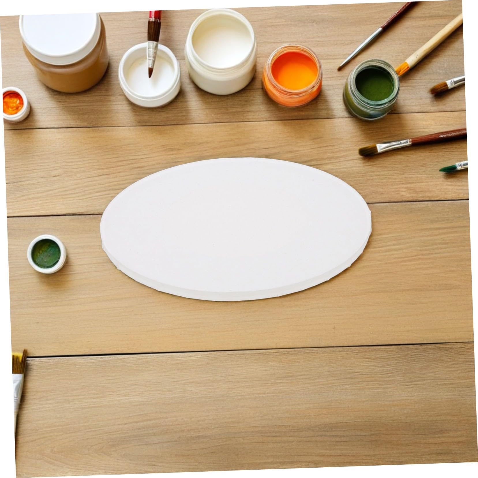 Angoily 5piezas Marco de Pintura al Óleo Ovalado Lienzos de Madera Resistentes Dibujo Tableros para Pintura al Óleo sin Terminar Suministros para Artistas y Estudiantes
