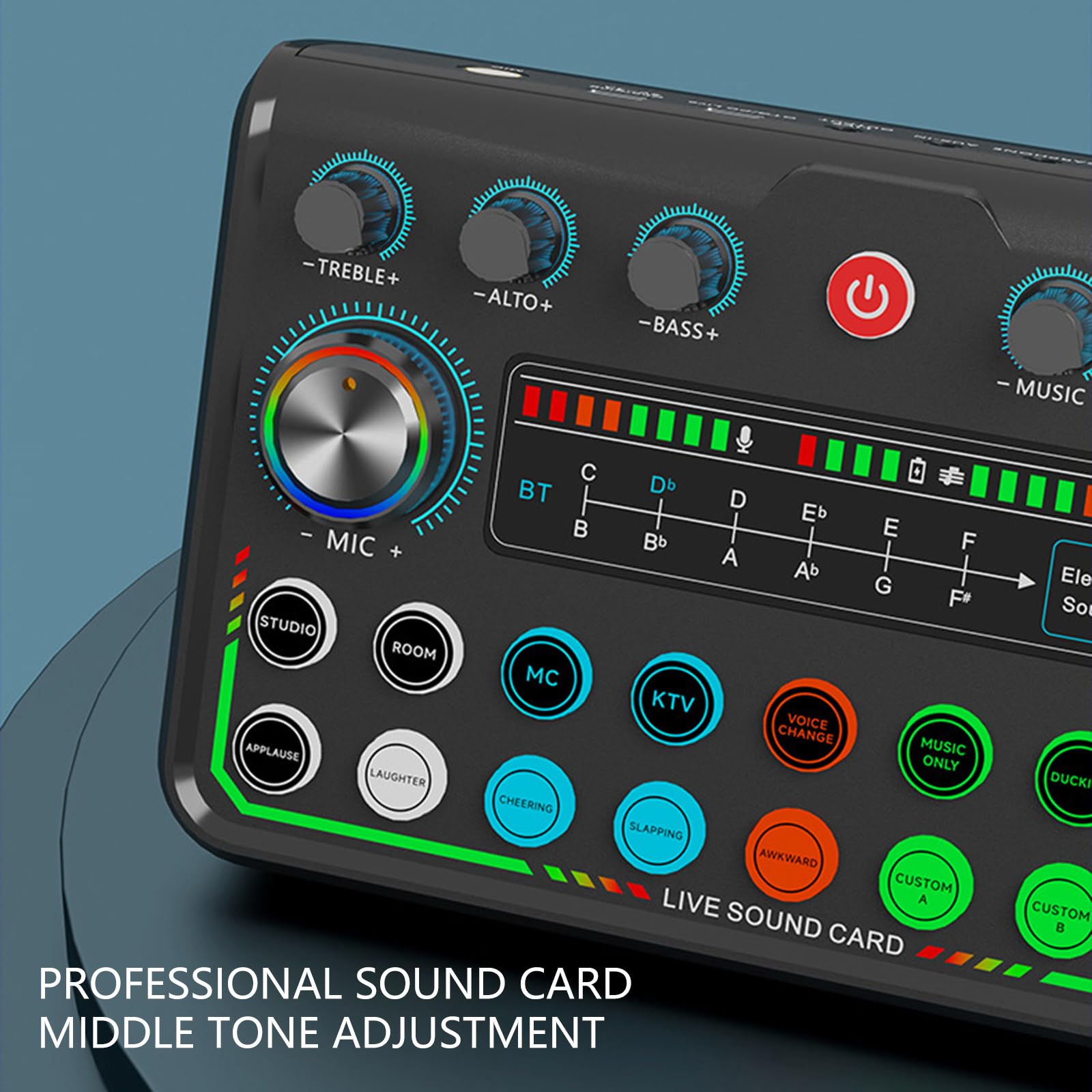 Tarjeta de sonido USB Plugs Play, micrófono dinámico, grabación de voz clara para juegos, podcasting, chats de voz y producción de música, tarjeta de sonido de calidad de estudio