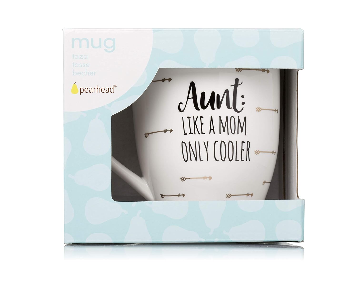 Black Friday Clearance Pearhead Aunt: Like a Mom Only Cooler Ceramic Mug, Best Aunt Gifts, Gifts for Aunts, Coffee Mug, White