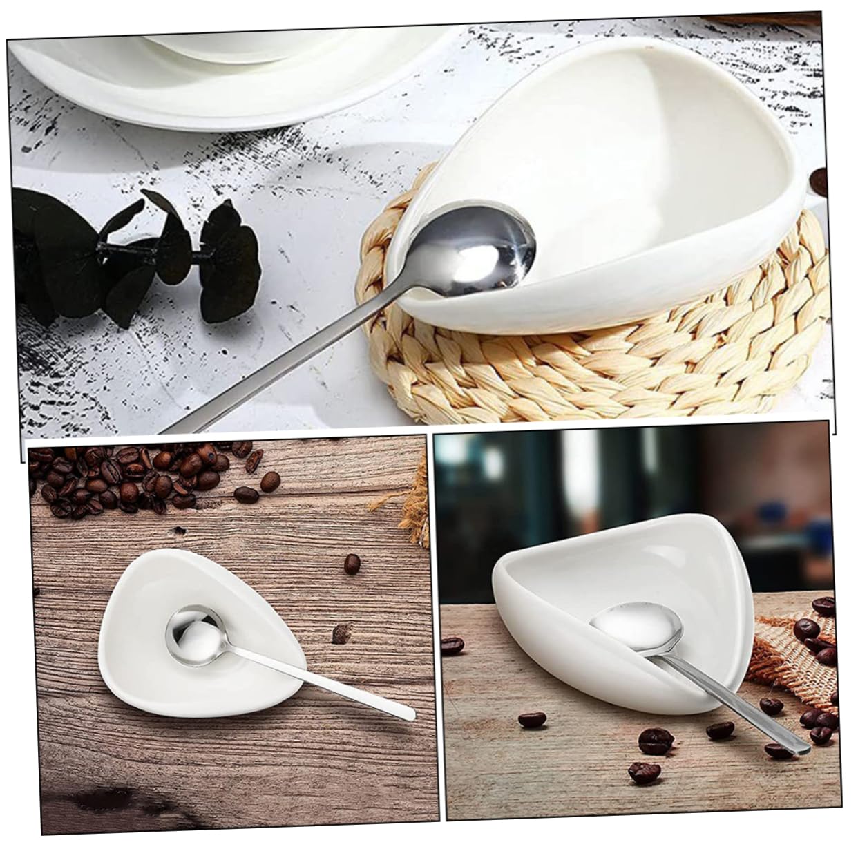 Ciieeo 3 Sätze Messschale Für Kaffeebohnen Wiederverwendbarer Bohnenteller Kaffee-backblech Kaffeebohnenschale Gekochte Bohnenschale Kaffeebohnenbecher Bohnendosierfach Rostfreier Stahl