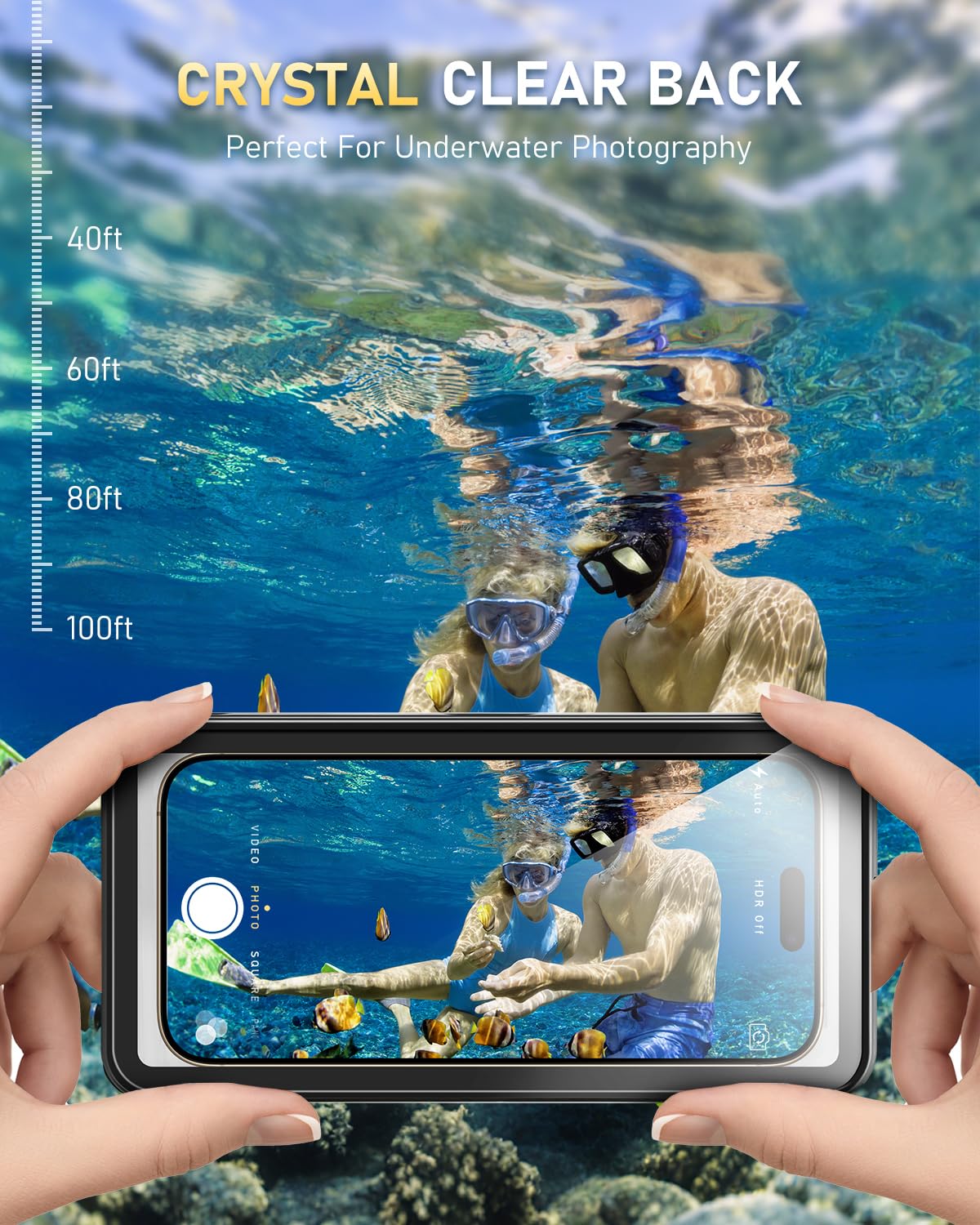 Funda impermeable para teléfono, IPX8 impermeable para artículos esenciales de playa y esnórquel, funda impermeable para teléfono con cordón, funda universal de hasta 6.9 pulgadas para iPhone