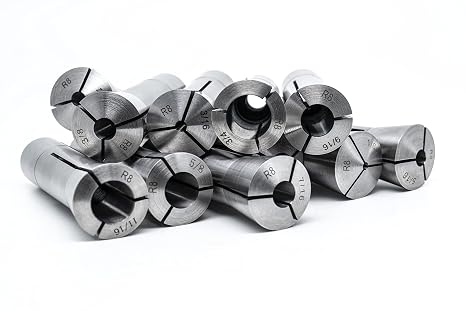 R8 Round Spring Collet Set (11PC 1/8-3/4 x 1/16 THS)