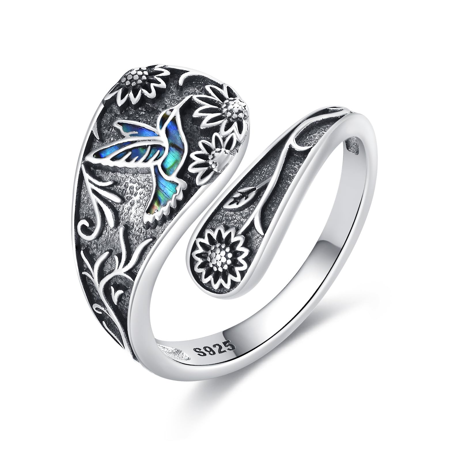 DAYLINLOVE Kolibri Armband 925 Sterling Silber Malachit Koli