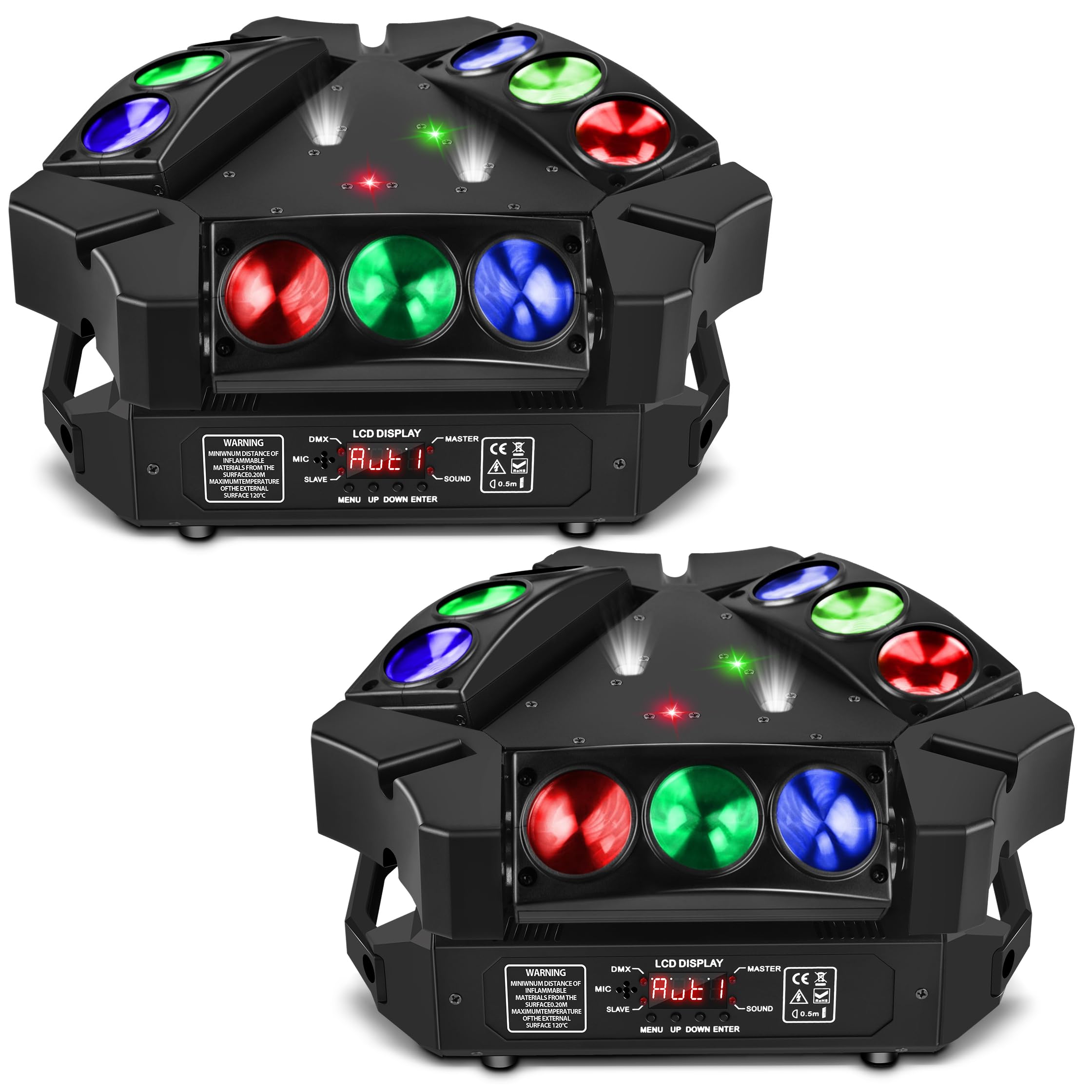 Projecteur LED Spider Moving Head ZKYMZL - Effets Lumineux RGBW, DMX512, Sound Active Pour Soirée