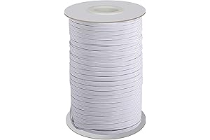 1/8 Inch Elastic Cord for Sewing, Crafts, and DIY Ear Loops