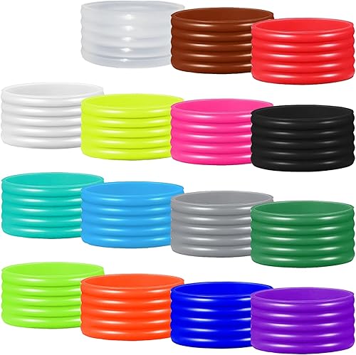 Buena elasticidad 8-15 piezas de raqueta de tenispaletas de pickleballsquash anillo de silicona raqueta bandas de agarre anillo de goma, anillo de