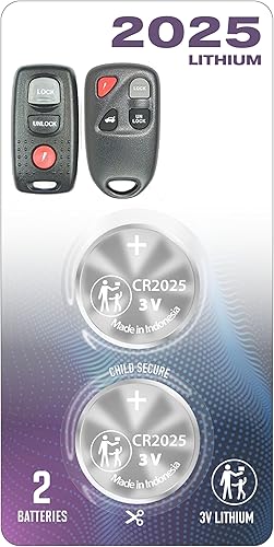 CR2025 2025 Mazda - Batería de repuesto original original del fabricante original del fabricante original (paquete con herramientas de apertura)