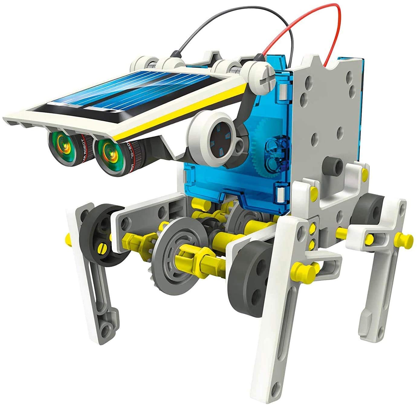 SELVA Robot Solare 14-in-1 - Costruire 14 Diversi Modelli con Solo 1 Kit (Oltre 200 componenti) - Solar Plate fornisce energia per la locomozione