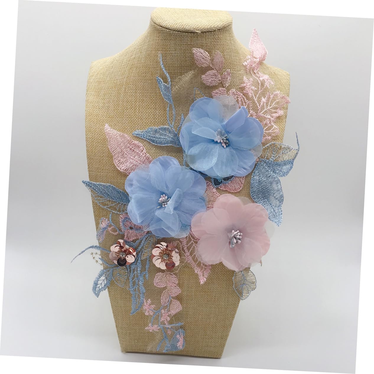 Adornos para Ropa, Parches Bordados de Tela Flores
