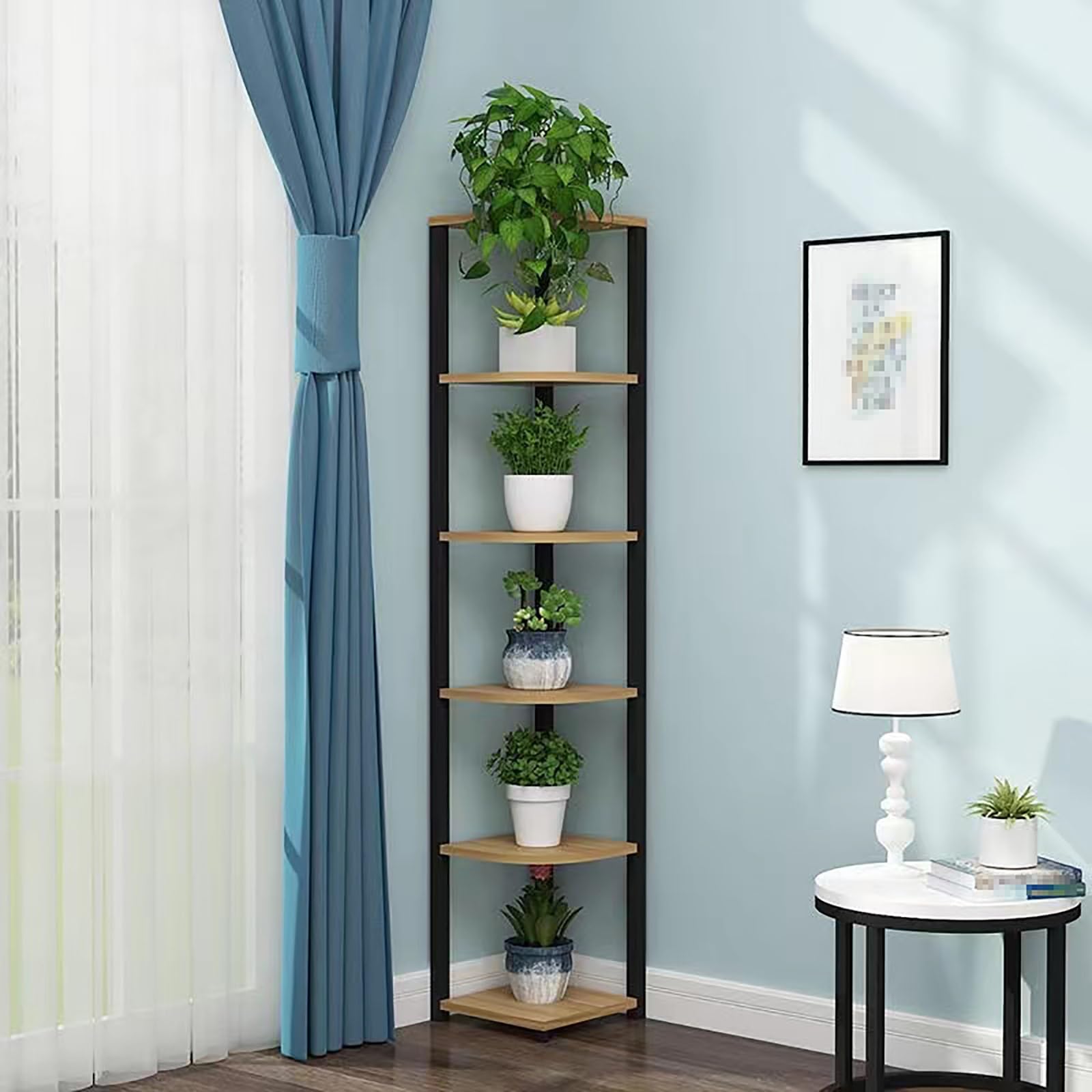 Support étanche pour plantes en métal avec étagère à fleurs résistante
