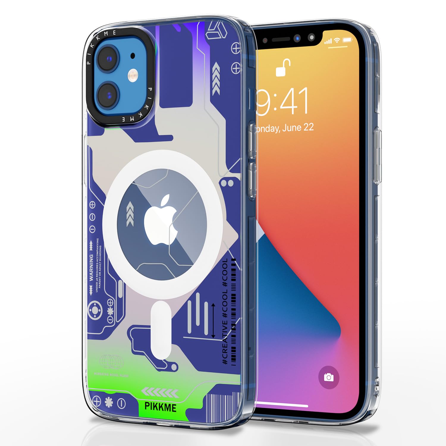 Pikkme Back Cover | Full Camera Protection | Wireless Charging Magnetic Support Mag-Safe Case | Shockproof Bumper Case for iPhone 12 (Blue) (B0CK7XR5W1) Amazon Price History, Amazon Price Tracker