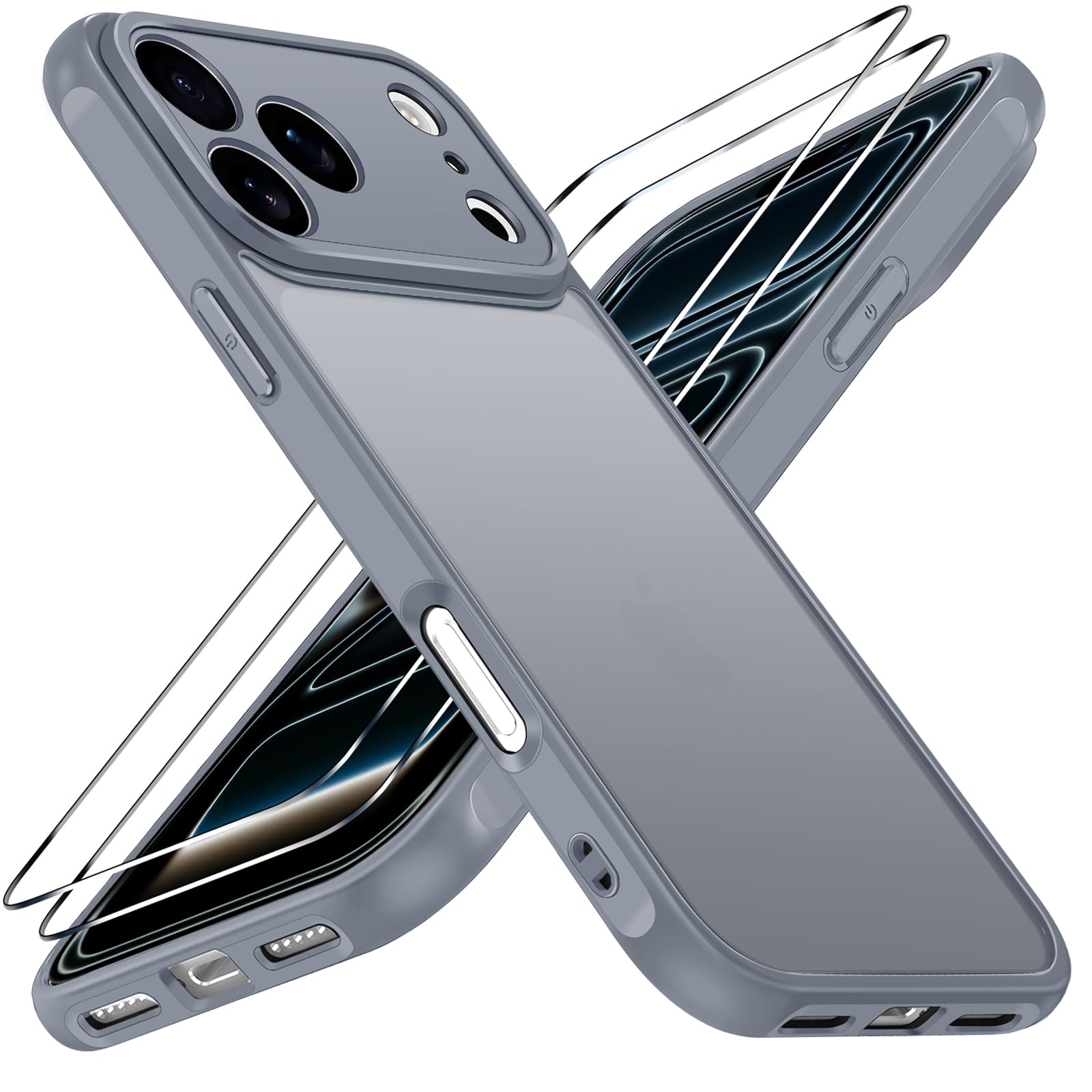 ivoler 3-in-1 Case for iPhone 17 Pro Max 6.9 inch, Gray Global Recycled Standard Global Recycled Standard Global Recycled Standard