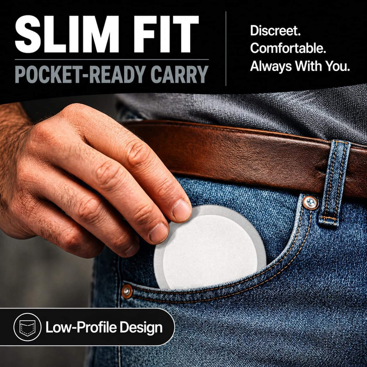 Metal Container for Zyn Pouches, Caffeine Pouches, and EDC Storage | Durable Aluminum, Laser Engraved Design | Slim - (Single Compartment)