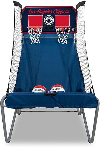 Miniatura 30 de Pop-A-Shot - Home Dual Shot Arcade Basketball Game with NBA Graphics l Sensor Scoring l 16 Game Modes l 7 Balls l Foldable Storage l for All NBA Fans