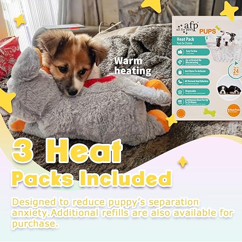 Miniatura 4 de ALL FOR PAWS Nuevo kit de iniciación para cachorros, juguetes de ayuda para dormir para cachorros, juguetes cómodos para abrazar a los perros,