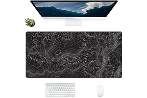 Topographic Mouse Pad, Large Gaming Pad