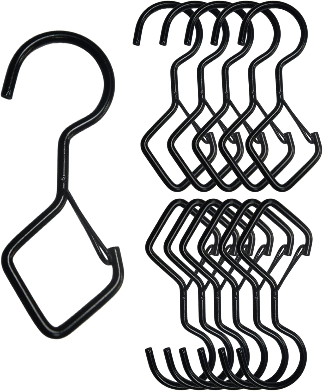 Taeekiy 10 Pcs S Hooks for Hanging, 4 Inch Windproof S Hooks Heavy Duty with Safety