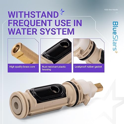 Miniatura 5 de BlueStarts 1222 - Cartucho de grifo de una manija de alta calidad, compatible con grifos PosiTemp de una manija Moen y ducha de bañera Moen