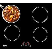 CIARRA Piano Induzione 4 Fuochi Incasso, Piano Cottura con Blocco Sicurezza e Timer da 99 Minuti