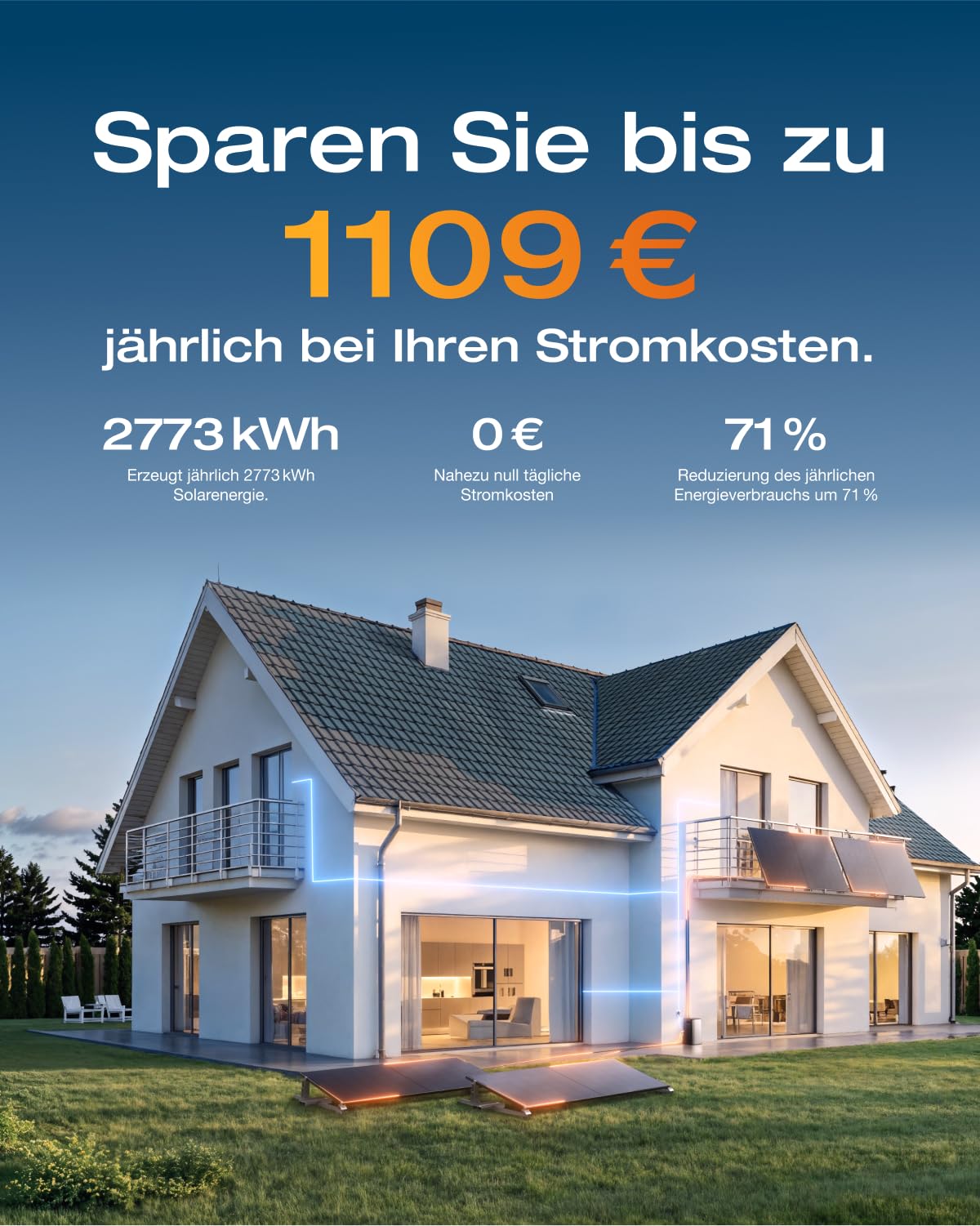 ECOFLOW Stream Ultra 1,92kWh 0% VAT, Balkonkraftwerk mit Speicher, 4 MPPT 2800W Solareingang, 2300W Dual AC-Anschlüsse, Kleine Verpackungsmängel, Produkt unbenutzt(Generalüberholt)