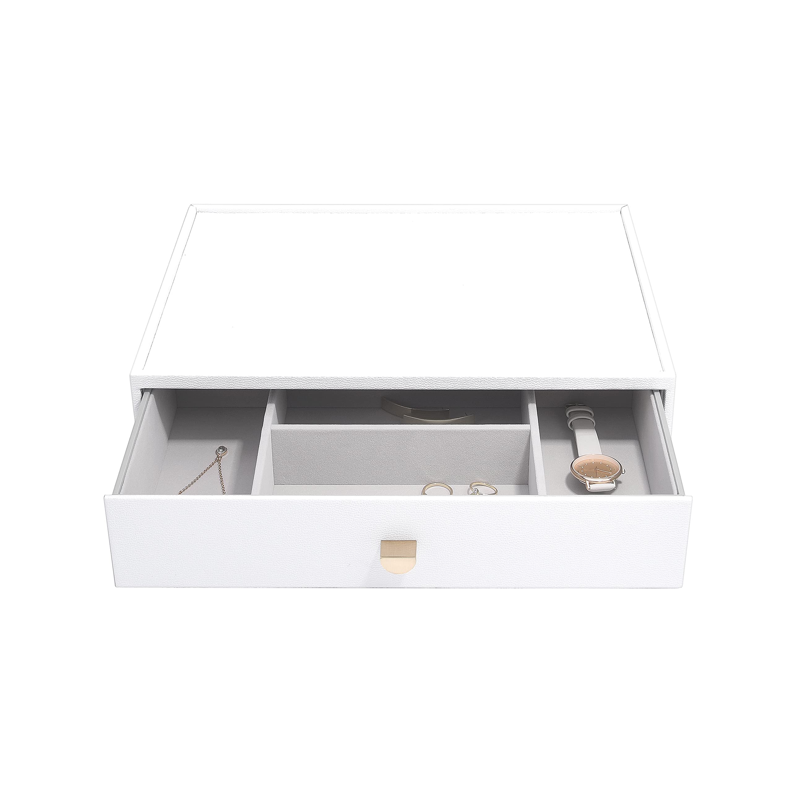 Stackers White Pebble Supersize Accessory Drawer Layer