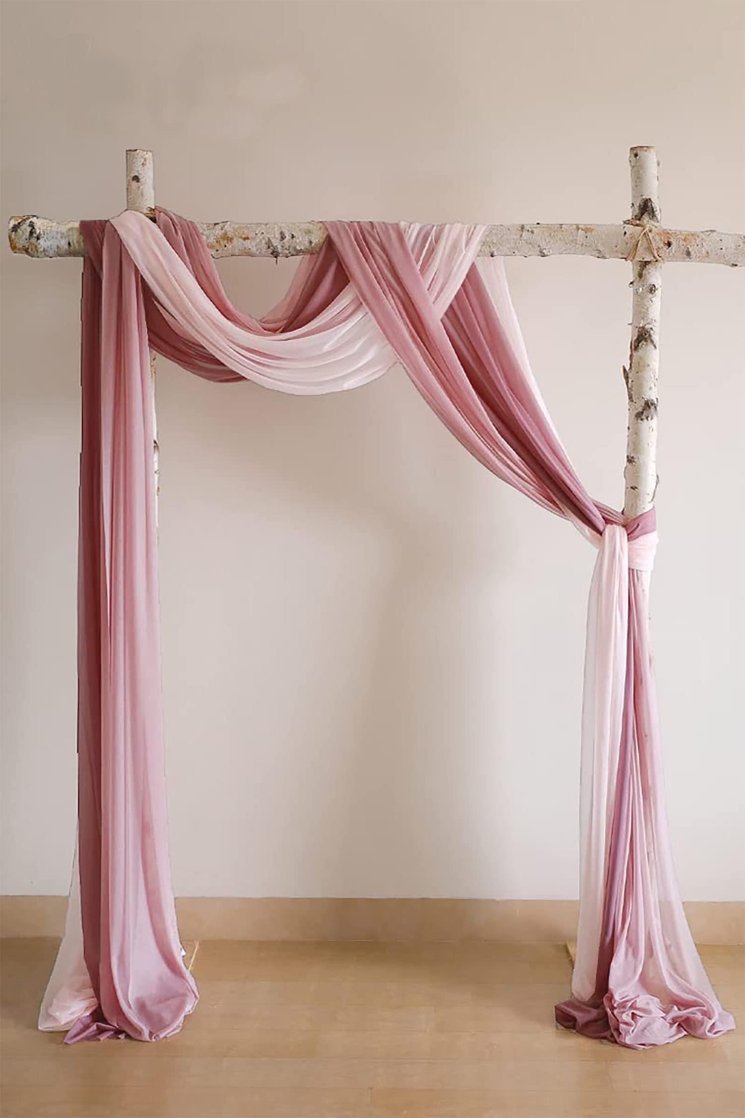 Dloapesy Wedding Party Reception Arch Draping Fabric 3 Panels 30" x 20Ft Chiffon Fabric Drapery Wedding Ceremony Reception Swag Decorations (3 - Image 2