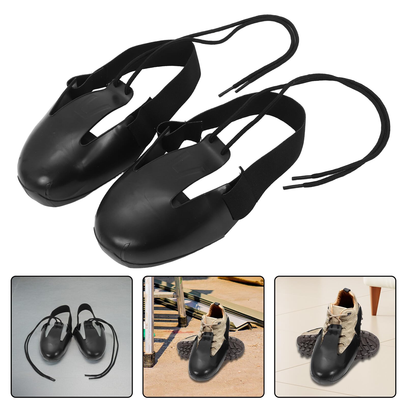 Lot De 2 Protège-Orteils Pour Chaussures De Travail Protection Métatarsienne Externe Noir