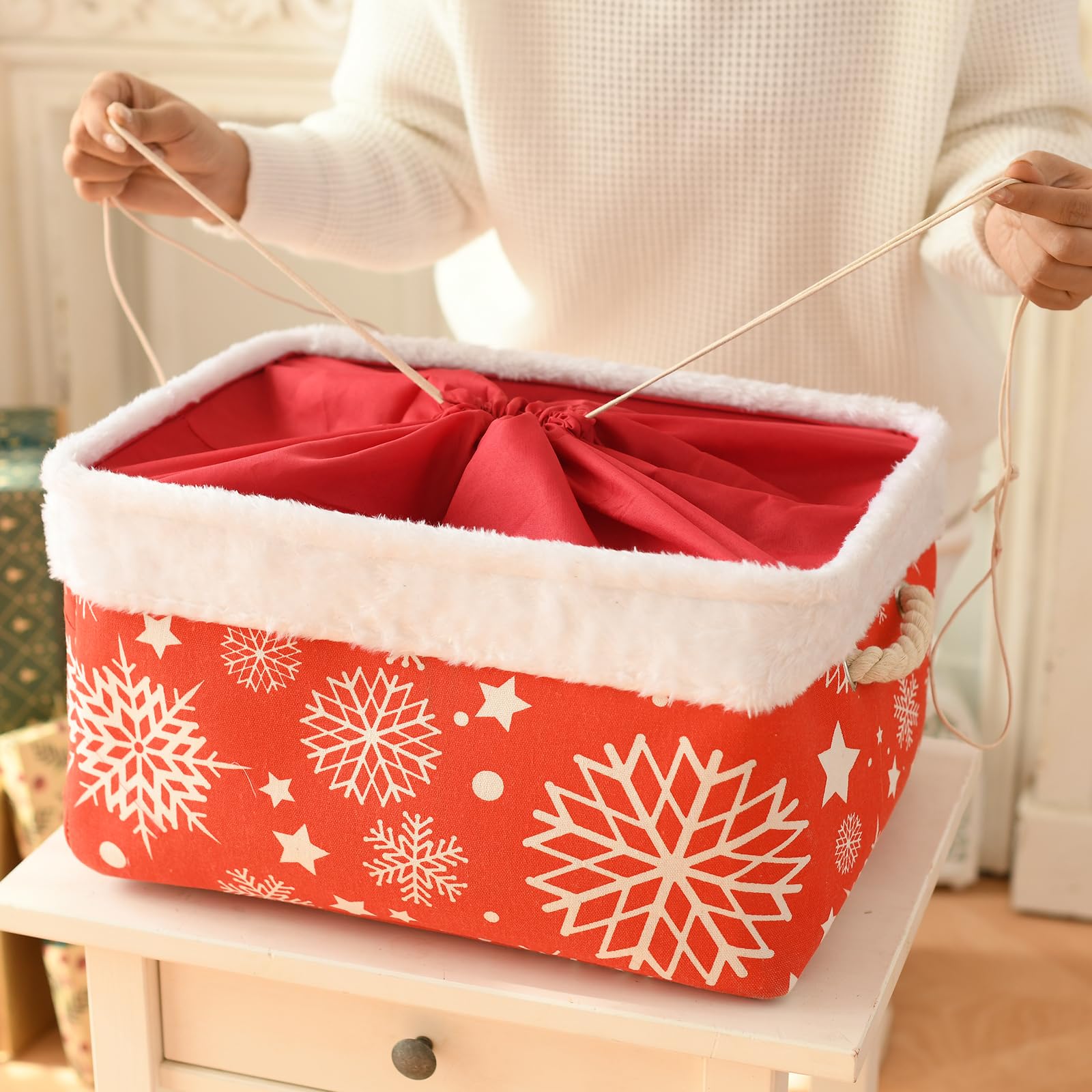 INough Christmas Ornament Storage Box Holiday Decoration Organizer - Image 3