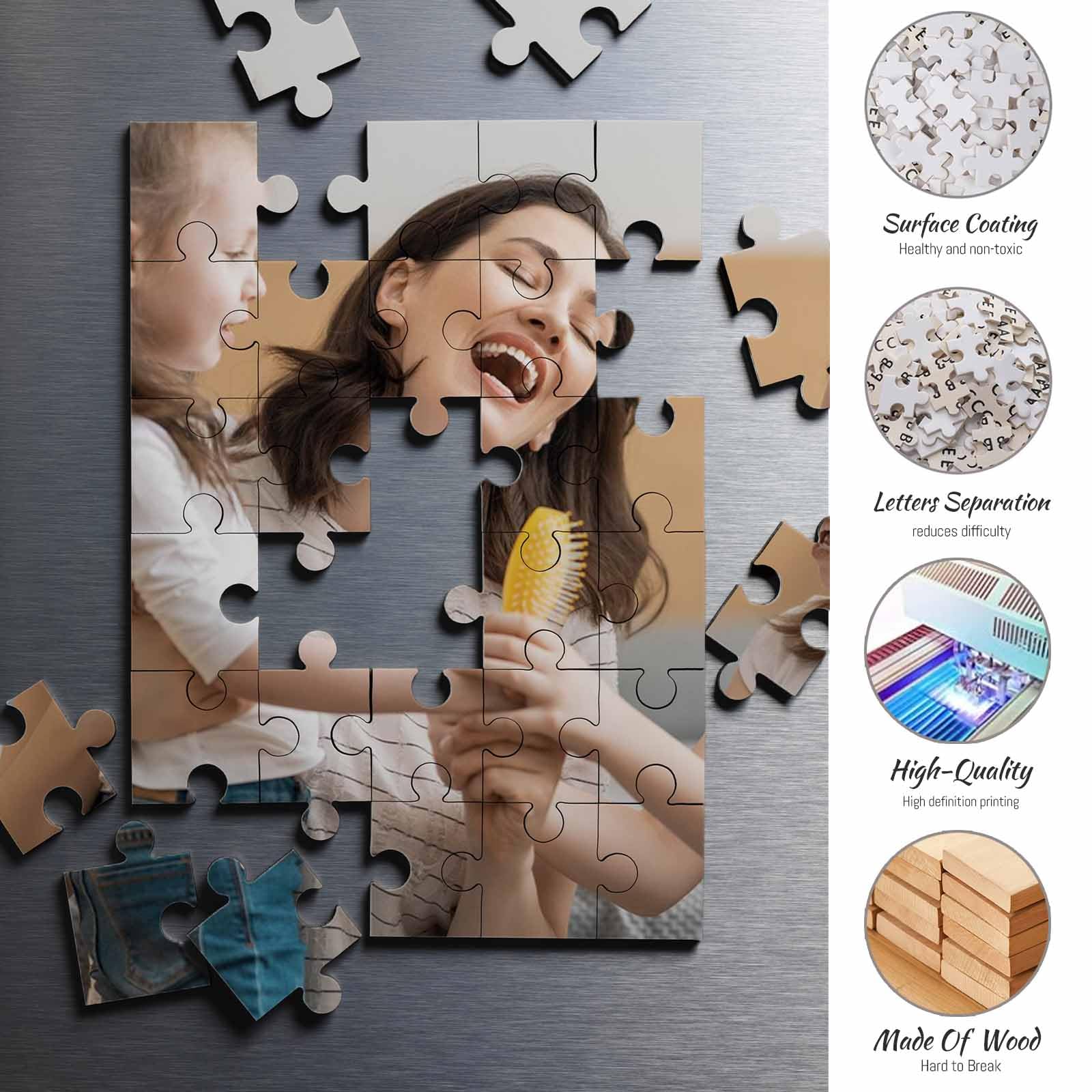Spersonalizowane puzzle ze zdjęciem 500/1000/1500/2000/3000 elementów, puzzle fotograficzne, spersonalizowany prezent